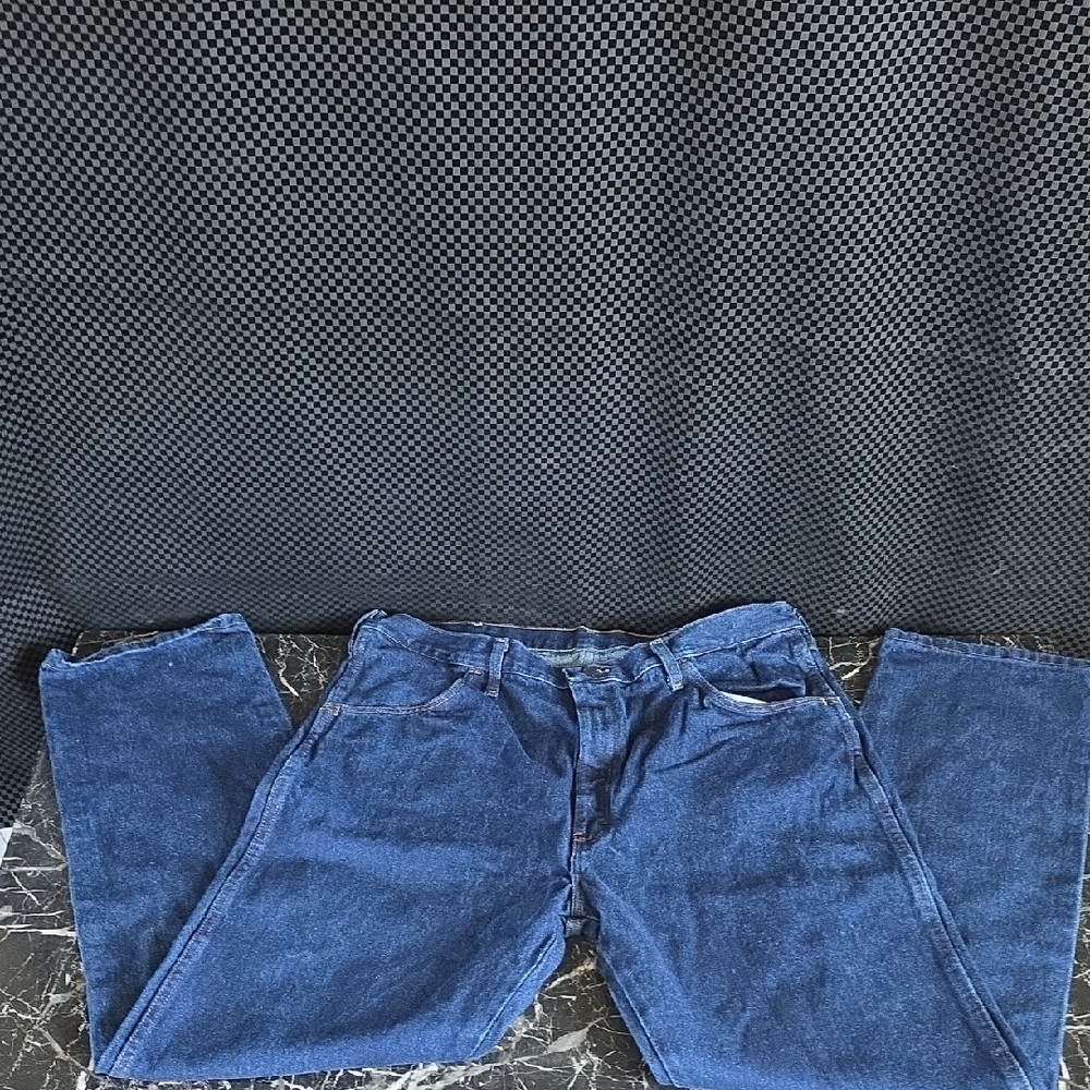 Rustler Men's Relaxed Fit Blue Jeans